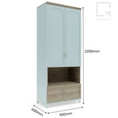 Tủ kệ quần áo gỗ tự nhiên, phong cách tối giản, hiện đại