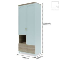 Bộ tủ quần áo gỗ phong cách hiện đại, dễ phối hợp nội thất.