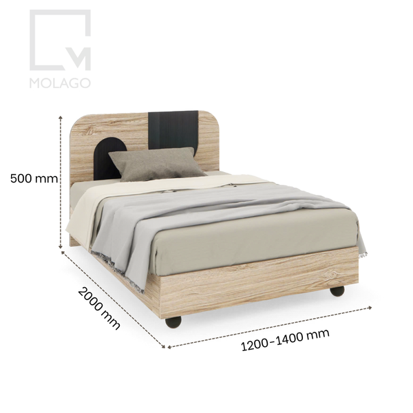 Giường ngủ gỗ đơn và đôi 1m2 - 1m8 Rattan | Molago