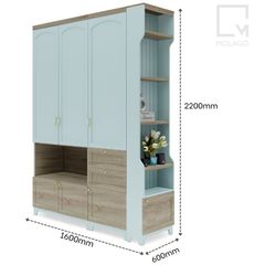 Bộ phòng ngủ gỗ gồm giường tủ quần áo tủ tivi tiện lợi