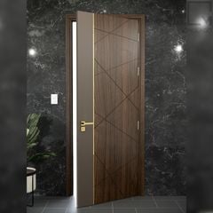 cửa gỗ tối giản cho phòng ngủ