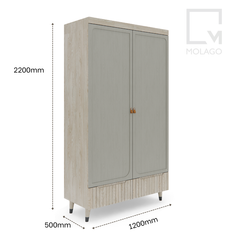 Tủ gỗ quần áo nhiều ngăn, lưu trữ tiện lợi