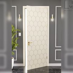 Cửa gỗ công nghiệp MDF phủ Veneer, vân gỗ tự nhiên đẹp mắt