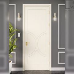 Cửa gỗ công nghiệp bề mặt nhẵn mịn, chống bám bụi tối ưu