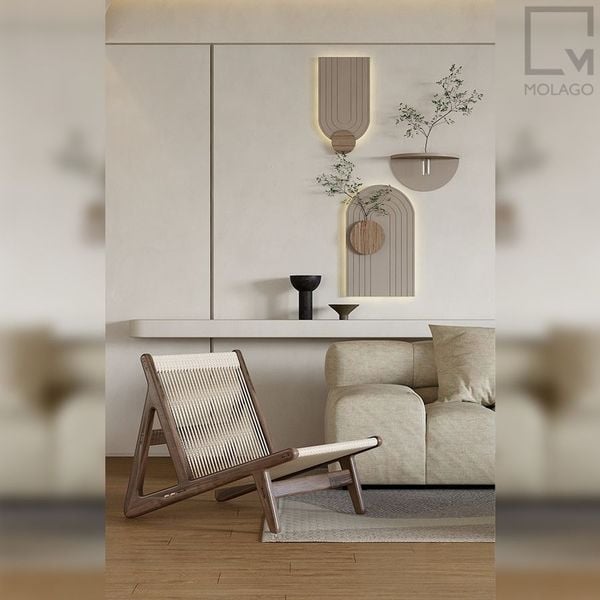Bộ kệ gỗ treo tường trang trí 3 món WD F0 | Molago