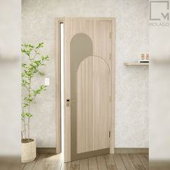 Cửa gỗ công nghiệp MDF phủ Veneer, vân gỗ tự nhiên đẹp mắt