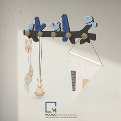 Móc gỗ treo đồ sang trọng, giúp sắp xếp đồ dễ dàng