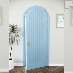 Cửa vòm gỗ cao cấp, gam màu sang trọng, phù hợp mọi không gian