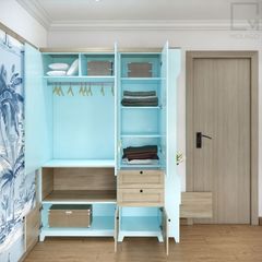 Bộ tủ kệ quần áo thông minh, thiết kế sang trọng, tối ưu không gian