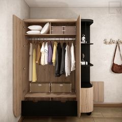 Trọn bộ giường ngủ gỗ tủ quần áo tủ tivi phù hợp chung cư