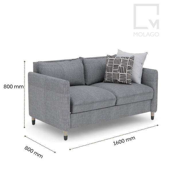 Ghế sofa băng có nệm lót phòng khách 1m6 - 1m8 C003 Silvan | Molago