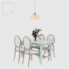 Bàn ăn gỗ tự nhiên đẹp, thiết kế sang trọng, bền chắc
