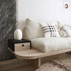 Sofa gỗ kết hợp lót nệm cao cấp, tạo cảm giác thoải mái