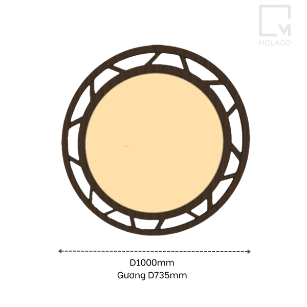 Gương soi trang trí treo tường D004 Heaven's Gate | Molago