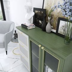 Kệ gỗ trang trí phòng khách, phù hợp nhà phố, chung cư