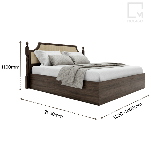 Giường ngủ gỗ đơn, đôi 1m2 đến 1m8 B001 Heaven's Gate | Molago