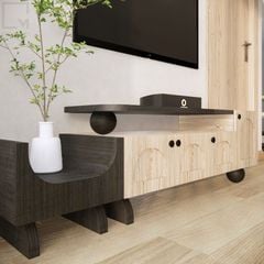 Kệ gỗ treo tường giúp tối ưu diện tích và sắp xếp gọn gàng
