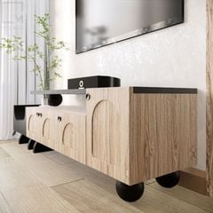 Tủ tivi gỗ công nghiệp hiện đại, nhiều ngăn tiện dụng