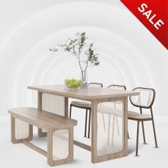 Trọn bộ bàn ghế ăn gỗ MDF hiện đại, giá rẻ tại thủ đức