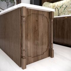Bàn đảo bếp mặt đá solid surface