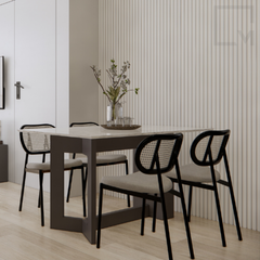 Bàn ăn gỗ cao cấp 4-6 người, thiết kế tối giản