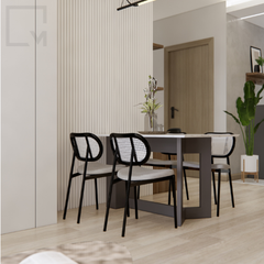 Bàn ăn gỗ cao cấp 4-6 người, thiết kế tối giản, sang trọng