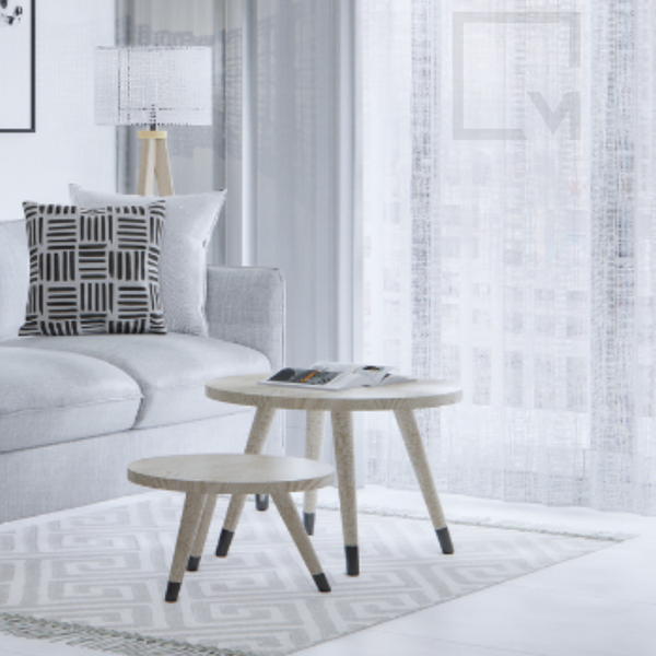 Bộ 2 bàn trà gỗ sofa T001 Silvan | Molago