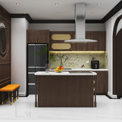 Trọn bộ tủ kệ gỗ cho không gian bếp