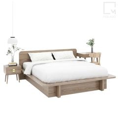 Giường ngủ gỗ đôi 1m8 rộng rãi, phù hợp phòng lớn