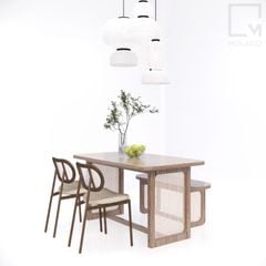 Bàn ăn gỗ thông minh, gấp gọn tiện lợi, phù hợp chung cư