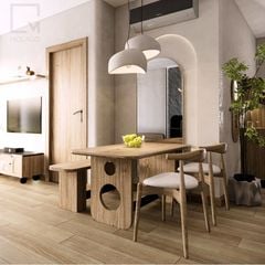 Bàn ăn gỗ hiện đại, phù hợp mọi không gian sống