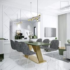 Bàn ăn gỗ tự nhiên đẹp, thiết kế tối giản, sang trọng