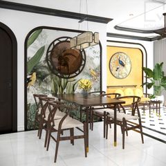 Bàn ăn gỗ nguyên bộ, thiết kế tối giản, phù hợp mọi phong cách