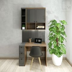 Trọn bộ bàn học gỗ thông minh, kệ tủ