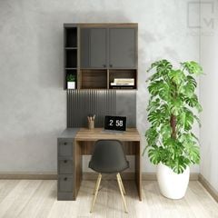 Trọn bộ bàn học gỗ thông minh, kệ tủ, ghế tựa đa năng