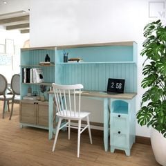 Bàn làm việc gỗ thông minh, thiết kế đa năng, tiện ích