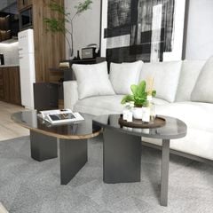 Bộ bàn trà gỗ tự nhiên, thiết kế sang trọng, tinh tế