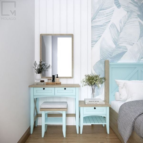 Gương bàn trang điểm, gương soi D007 Mine chic | Molago
