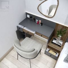 Bộ bàn trang điểm 4 món gỗ mdf melamine rẻ