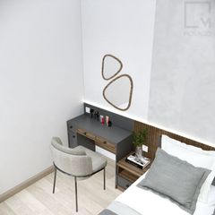 Combo bàn trang điểm gỗ, gương soi, tủ hông tiện lợi