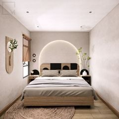 Giường ngủ gỗ đơn 1m2 nhỏ gọn, tối ưu diện tích