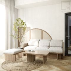Sofa gỗ phòng khách, kiểu dáng hiện đại, chắc chắn