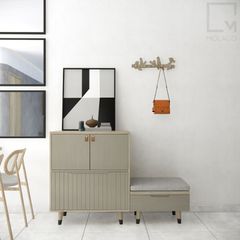 Tủ giày gỗ nhỏ gọn, phù hợp nhà phố và chung cư
