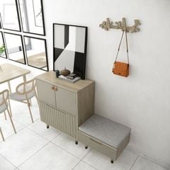 Tủ giày gỗ hiện đại, thiết kế thông minh, sức chứa lớn