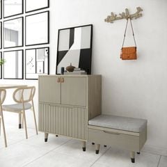 Tủ giày gỗ sồi cao cấp, thiết kế tinh tế, hiện đại