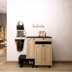 Gương treo tường gỗ tự nhiên, phù hợp mọi không gian