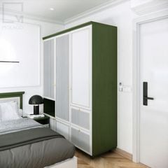 Bộ giường ngủ tủ quần áo tủ tivi gỗ tự nhiên cao cấp