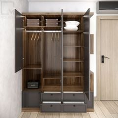 Trọn bộ tủ quần áo kèm kệ, phù hợp mọi không gian
