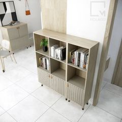 Tủ kệ gỗ đa năng, thiết kế tối giản, phù hợp mọi nhà
