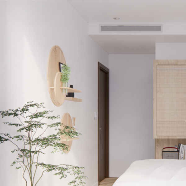 Bộ kệ gỗ trang trí, đợt kệ gỗ gắn tường D009 Sakura | Molago